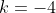 k=-4