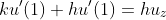 ku'(1)+hu'(1)=hu_{z}