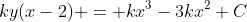 ky(x-2) = kx^3-3kx^2+C
