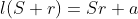 l(S+r)=Sr+a