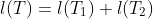 l(T)=l(T_1)+l(T_2)