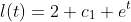l(t)=2 c_{1} e^{t}