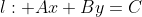 l: Ax+By=C