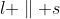 l \parallel s~\implies~ m = -\frac37