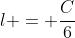 l = \frac{C}{6}