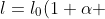 l=l_0(1+{\alpha} \;{\Delta} t)