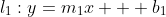 l_1:y=m_1x + b_1~\text{ and }l_2:y=m_2x + b_2