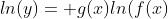 ln(y)= g(x)ln(f(x)