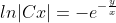 ln|Cx|=-e^{-\frac{y}{x}}