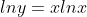 lny=xlnx