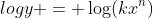 log{y} = \log(kx^n)