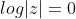 log|z|=0