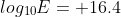 log_{10}E= 16.4