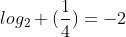 log_{2} (\frac{1}{4})=-2