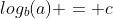 log_{b}(a) = c
