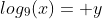 log_9(x)= y