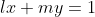 lx+my=1