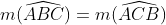 m(\widehat{ABC})=m(\widehat{ACB})
