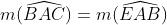 m(\widehat{BAC})=m(\widehat{EAB})