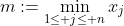 m:=\min_{1\leq j\leq n}x_j