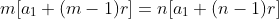 m[a_1+(m-1)r]=n[a_1+(n-1)r]
