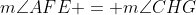 m\angle{AFE} = m\angle{CHG}