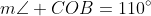 m\angle COB=110^{\circ}