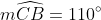 m\widehat{CB}=110^{\circ}