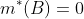 m^*(B)=0