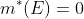 m^*(E)=0