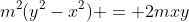 m^2(y^2-x^2) = 2mxy