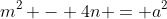 m^2 - 4n = a^2