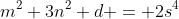m^2+3n^2+d = 2s^4