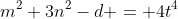 m^2+3n^2-d = 4t^4
