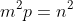 m^2p=n^2