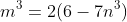 m^3=2(6-7n^3)