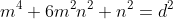 m^4+6m^2n^2+n^2=d^2