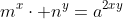 m^x\cdot n^y=a^{2xy}