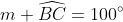 m \widehat{BC}=100^{\circ}