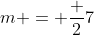1)\;A(0,0),\;m = \frac {2}{7}