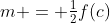 m = \tfrac12f(c)