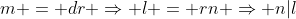 m = dr \Rightarrow l = rn \Rightarrow n|l