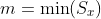 m=\min(S_x)