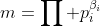m=\prod {p_i^{\beta_i}}