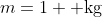 m=1 \mbox{ kg}