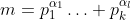 m=p_1^{\alpha_1}\hdots p_k^{\alpha_l}