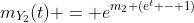 m_{Y_2}(t) = e^{m_2 (e^t - 1)}