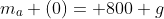 m_{a} (0)= 800 g