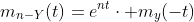 m_{n-Y}(t)=e^{nt}\cdot m_y(-t)