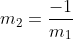 m_2=\frac{-1}{m_1}